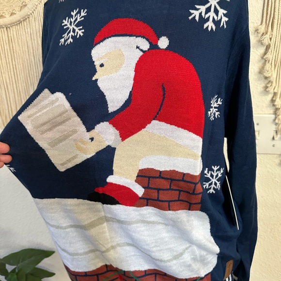 Tipsy elves Santa chimney men’s pullover sweater XL - Picture 2 of 9